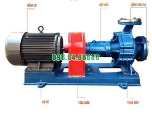 Bơm dầu nóng công nghiệp RY125-80-160 160m3/h, 50m, 22kW, 2900 vòng/phút